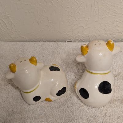 Cow salt and pepper shakers- ceramic