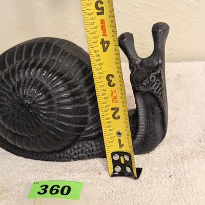 Cast Aluminum snail sculpture art deco piece