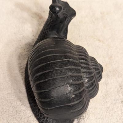 Cast Aluminum snail sculpture art deco piece