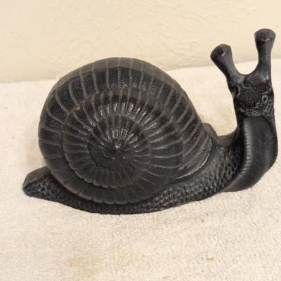 Cast Aluminum snail sculpture art deco piece