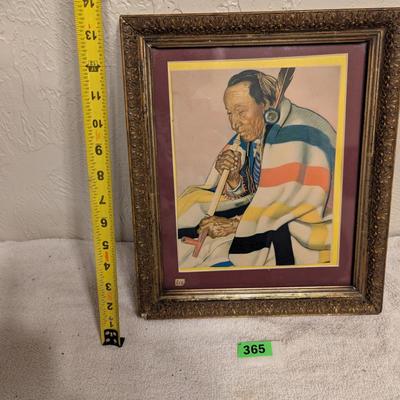 native American Indian framed picture