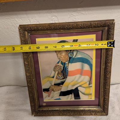 native American Indian framed picture