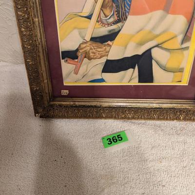 native American Indian framed picture