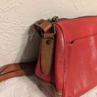 Liz Claiborne Red leather purse handbag clutch