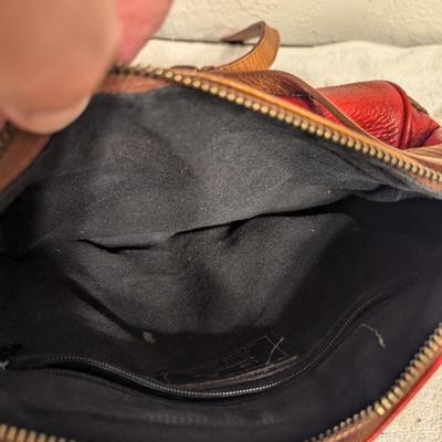 Liz Claiborne Red leather purse handbag clutch