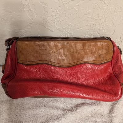 Liz Claiborne Red leather purse handbag clutch