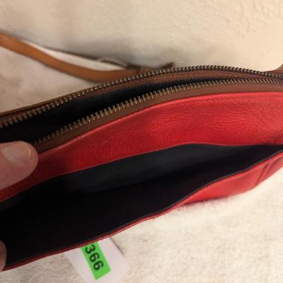 Liz Claiborne Red leather purse handbag clutch