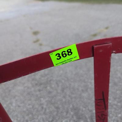 Red 2 wheel hand truck-damaged wheel