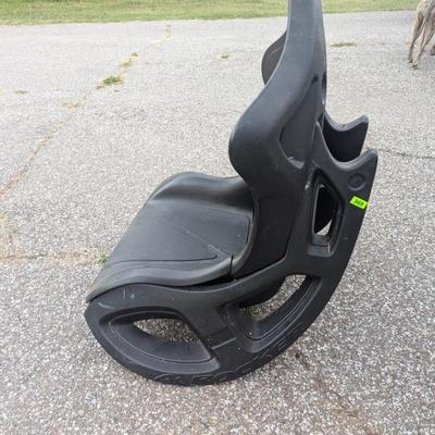 Black Plastic Rocking Chair