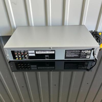 3 TIER MEDIA STAND AND PHILLIPS VHS/DVD COMBO PLAYER