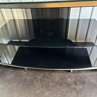 3 TIER MEDIA STAND AND PHILLIPS VHS/DVD COMBO PLAYER