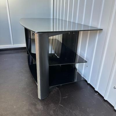 3 TIER MEDIA STAND AND PHILLIPS VHS/DVD COMBO PLAYER