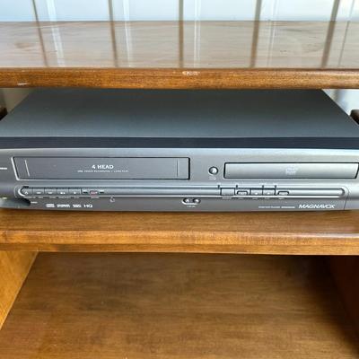 DYNEX 32” LED TV, MAGNAVOX DVD/VHS COMBO PLAYER AND A STAND
