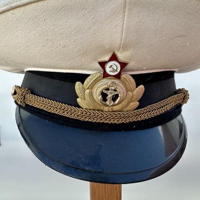 VINTAGE COLD WAR ERA SOVIET NAVY OFFICERS VISOR CAP