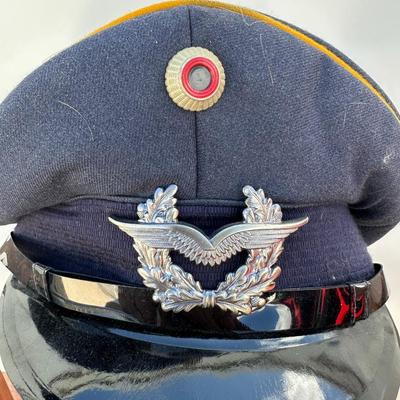 VINTAGE GERMAN AIR FORCE PEAKED VISOR CAP