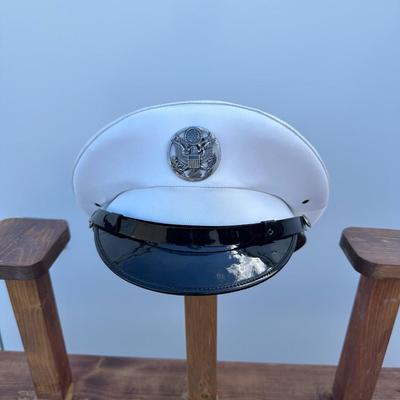 VINTAGE U.S. MILITARY AIR FORCE WHITE DRESS CAP