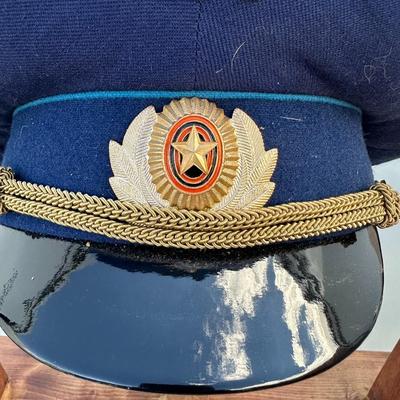 VINTAGE SOVIET AIR FORCE OFFICERS VISOR CAP