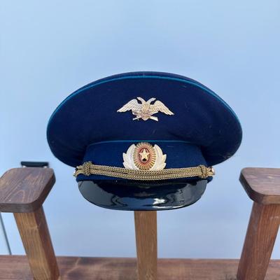 VINTAGE SOVIET AIR FORCE OFFICERS VISOR CAP