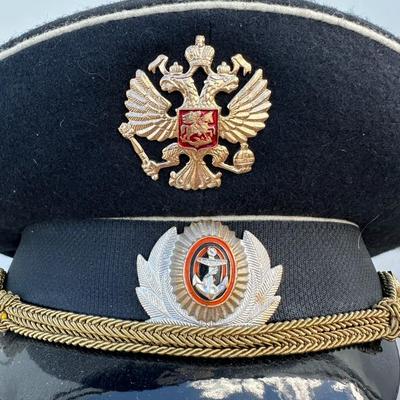 VINTAGE SOVIET NAVAL OFFICERS VISOR HAT
