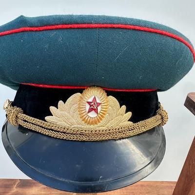 VINTAGE SOVIET ARMY OFFICERS MILITARY VISOR CAP