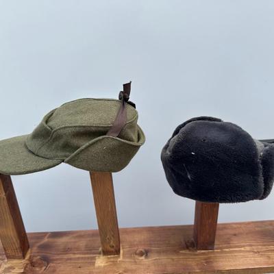 WWII CANADIAN DMC WINTER CAP AND NVA RUSSIAN ARMY WINTER HAT