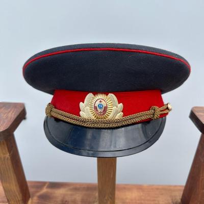 VINTAGE SOVIET MILITARY POLICE OFFICER VISOR CAP