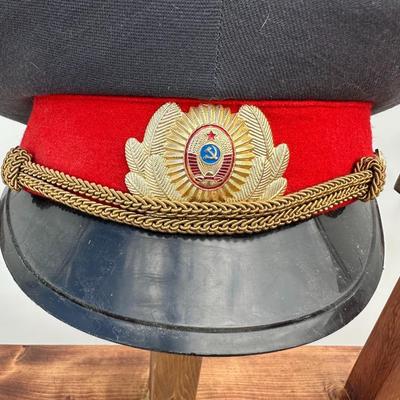 VINTAGE SOVIET MILITARY POLICE OFFICER VISOR CAP