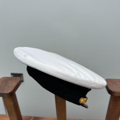 UNITED STATES NAVY OFFICERS WHITE VISOR CAP