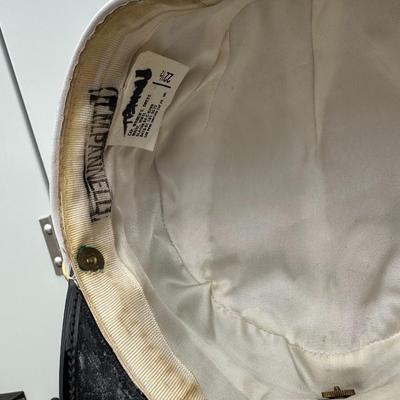 VINTAGE U.S. MARINE CORPS DRESS CAP AND WWII LAMBSKIN HELMET LINER