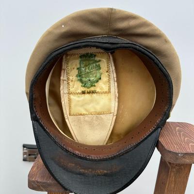 VINTAGE U.S. NAVY OFFICERS KHAKI COMBINATION CAP