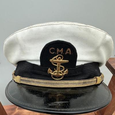 VINTAGE CALIFORNIA MARITIME ACADEMY OFFICERS VISOR CAP