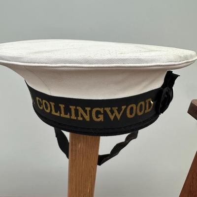 VINTAGE HMS COLLINGWOOD ROYAL NAVY SAILORS CAP