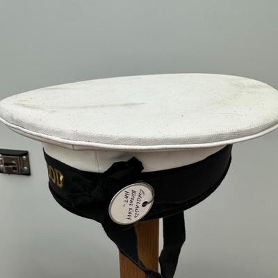 VINTAGE HMS COLLINGWOOD ROYAL NAVY SAILORS CAP