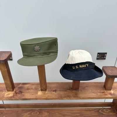 U.S. ARMY RIDGEWAY HAT AND VINTAGE U.S. NAVY W.A.V.E.S. HAT