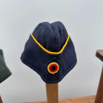 VINTAGE U.S. ARMY GARRISON CAP AND VINTAGE WEST GERMAN AIR FORCE GARRISON CAP