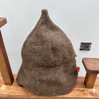 VINTAGE USHANKA SOVIET UNION FUR HAT AND VINTAGE SOVIET UNION RED ARMY BUDENOVKA HAT