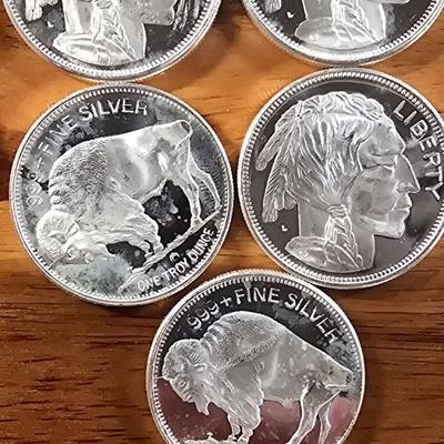 5. 1oz silver rounds