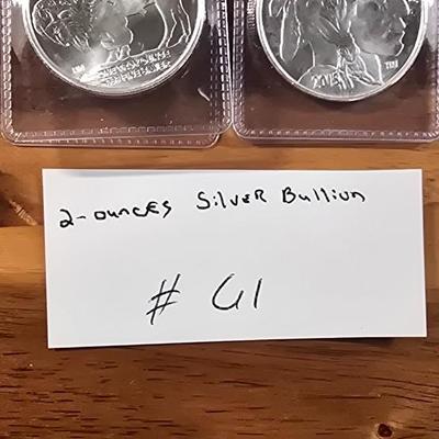 2. 1 oz silver bullion rounds