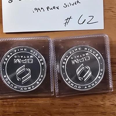 2. 1 oz silver bullion rounds