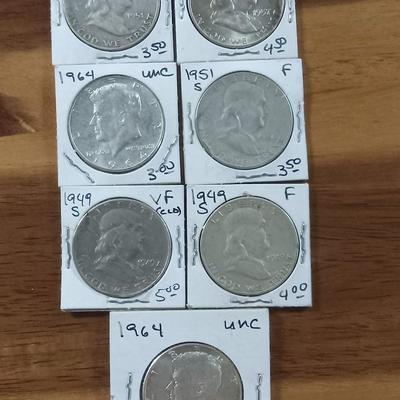 7 silver dollars