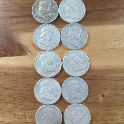 10 franklin halves