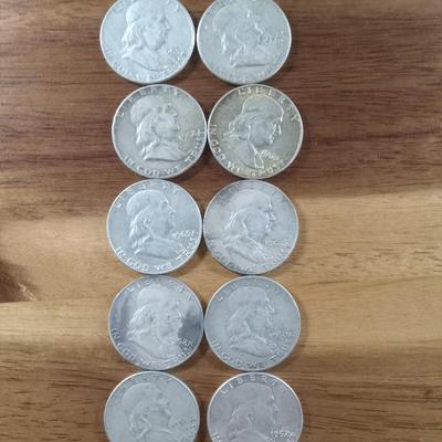 10 franklin halves