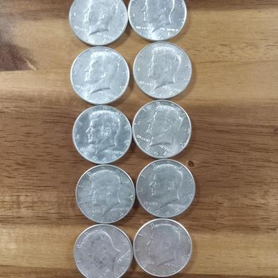 10 90% silver kennedy half dollars