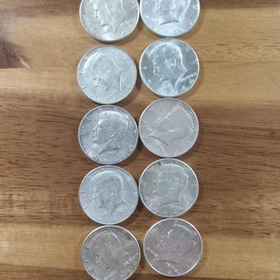 10 90% silver half dollars