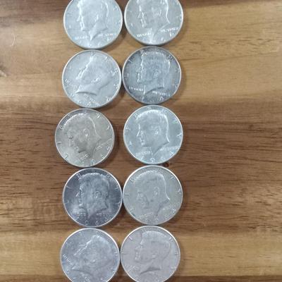 10 90% silver kennedy half dollars