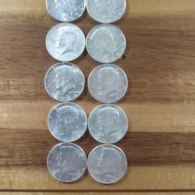 10 90 % Kennedys-Silver 1/2 dollars