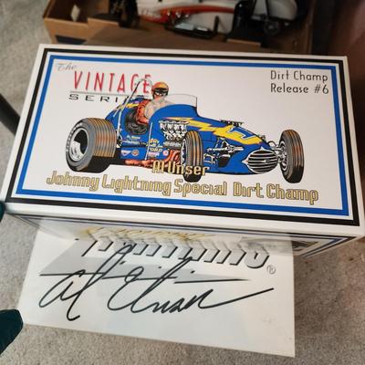 2 Vintage GMP Sprint Cars Die Cast Al Unser Driver Parnelli Jones Firestone Johnny Lightning w Box , Sheraton Thompson Special A.J. Foyt...