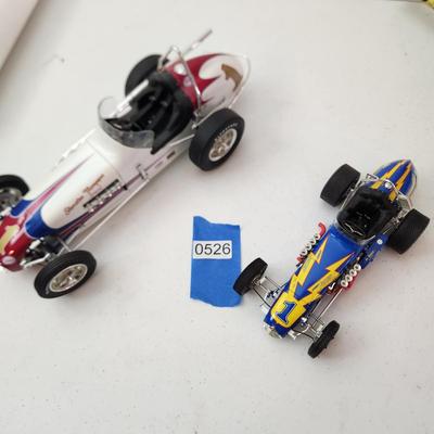 2 Vintage GMP Sprint Cars Die Cast Al Unser Driver Parnelli Jones Firestone Johnny Lightning w Box , Sheraton Thompson Special A.J. Foyt...