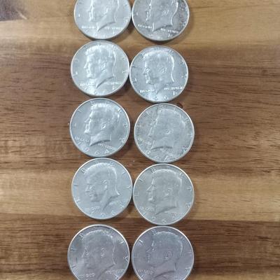 10 90% Kennedys-Silver 1/2s