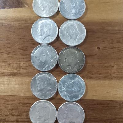 10 90% Kennedys-Silver 1/2s